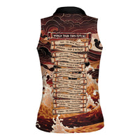 Odysseus World Tour Women Sleeveless Polo Shirt Ancient Greek Mythology