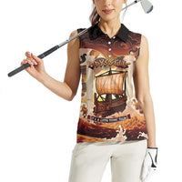 Odysseus World Tour Women Sleeveless Polo Shirt Ancient Greek Mythology