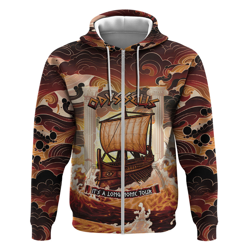 Odysseus World Tour Zip Hoodie Ancient Greek Mythology