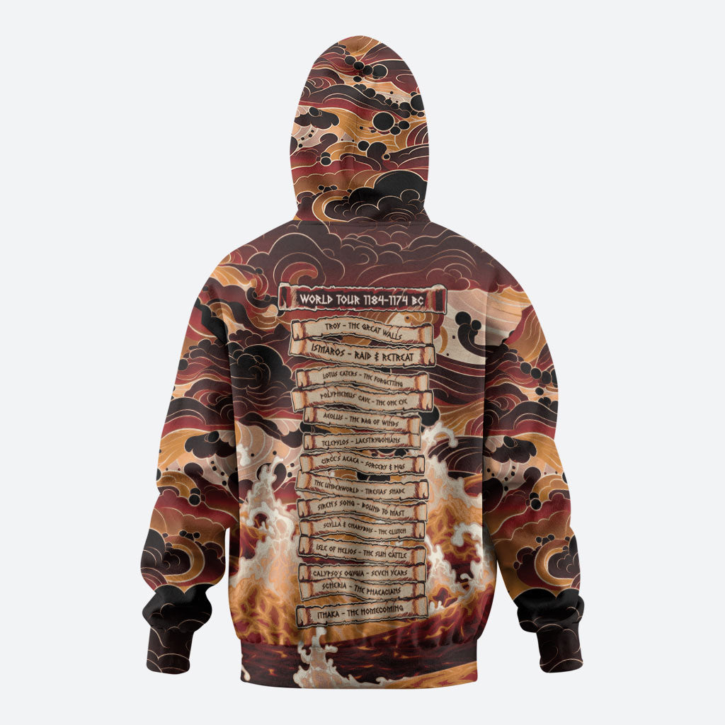 Odysseus World Tour Zip Hoodie Ancient Greek Mythology