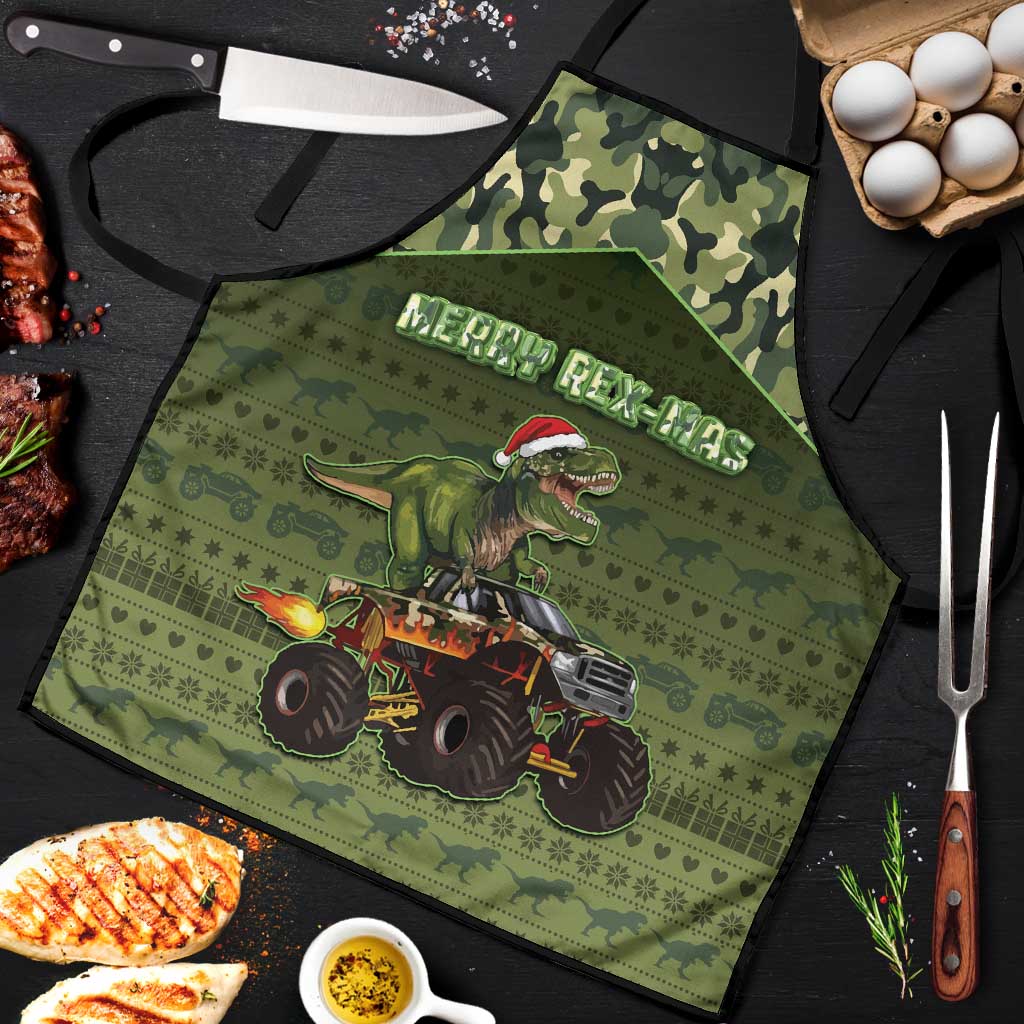 Dinosaur Christmas Apron Merry Rexmas - Wonder Print Shop
