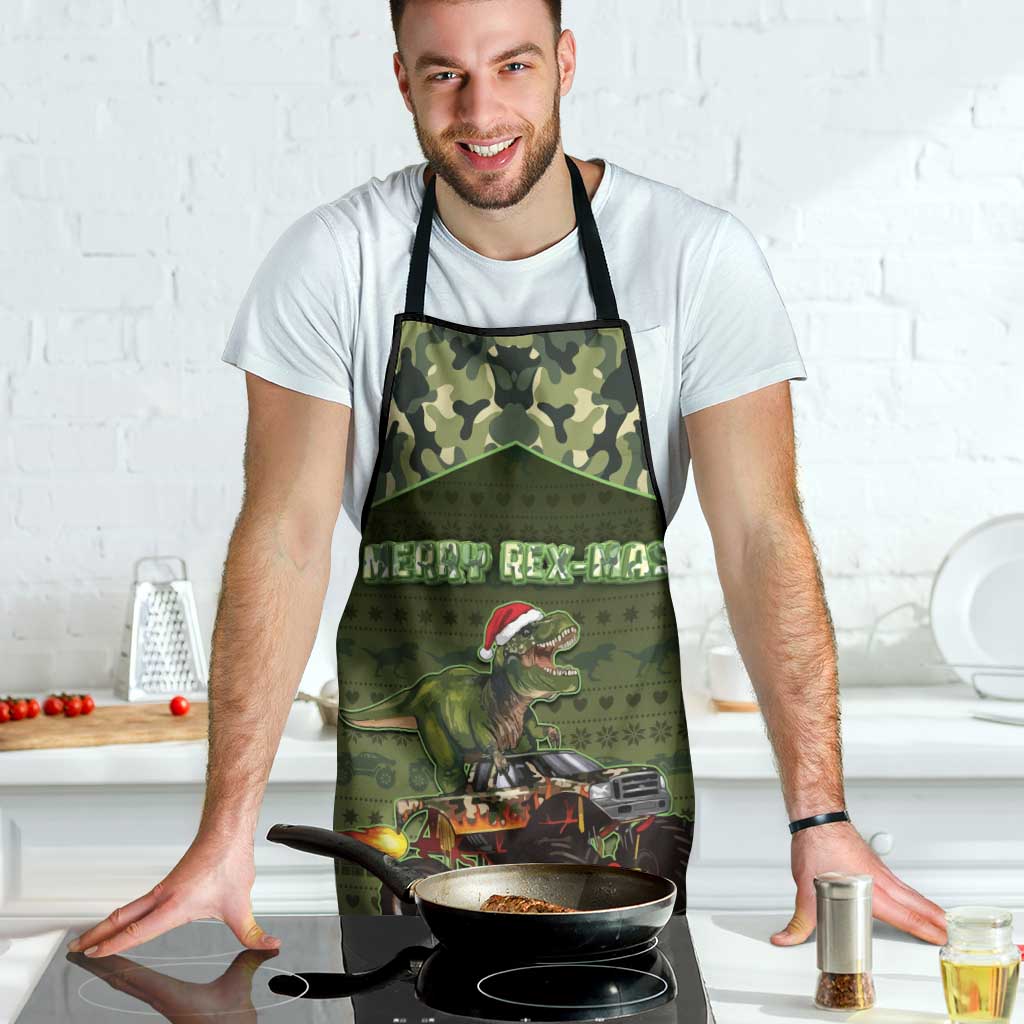 Dinosaur Christmas Apron Merry Rexmas - Wonder Print Shop