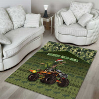 Dinosaur Christmas Area Rug Merry Rexmas - Wonder Print Shop