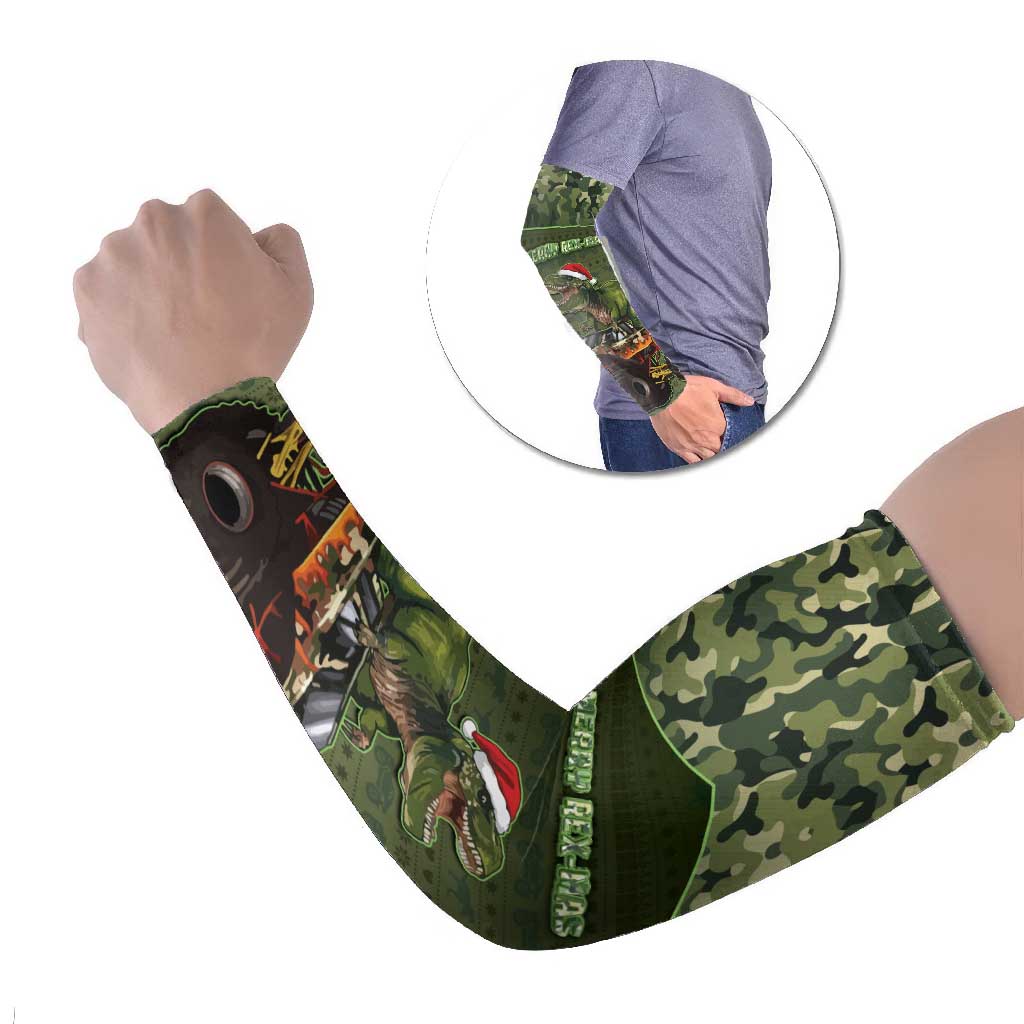 Dinosaur Christmas Arm Sleeves Merry Rexmas - Wonder Print Shop