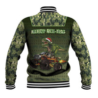 Dinosaur Christmas Baseball Jacket Merry Rexmas - Wonder Print Shop