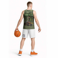 Dinosaur Christmas Basketball Jersey Merry Rexmas - Wonder Print Shop