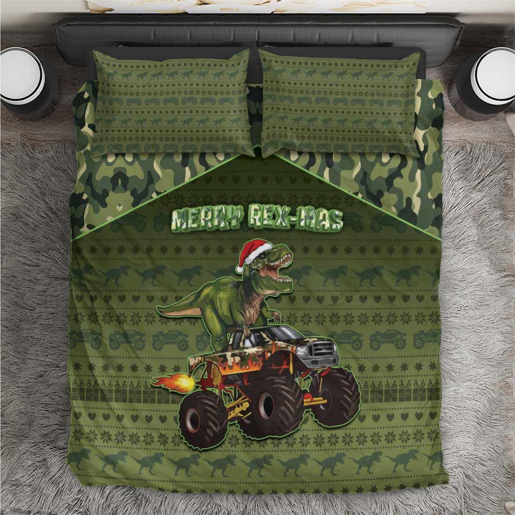 Dinosaur Christmas Bedding Set Merry Rexmas - Wonder Print Shop