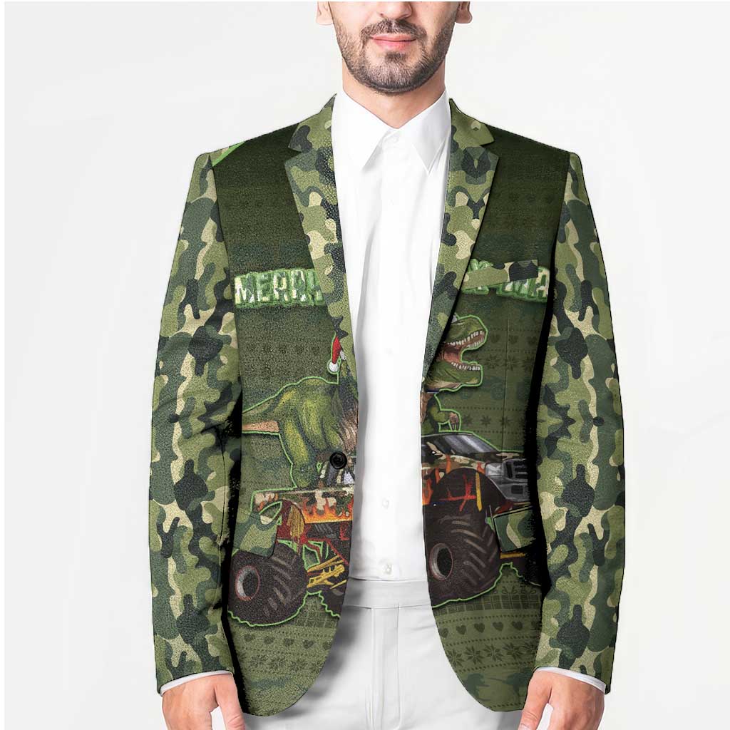 Dinosaur Christmas Blazer Merry Rexmas - Wonder Print Shop