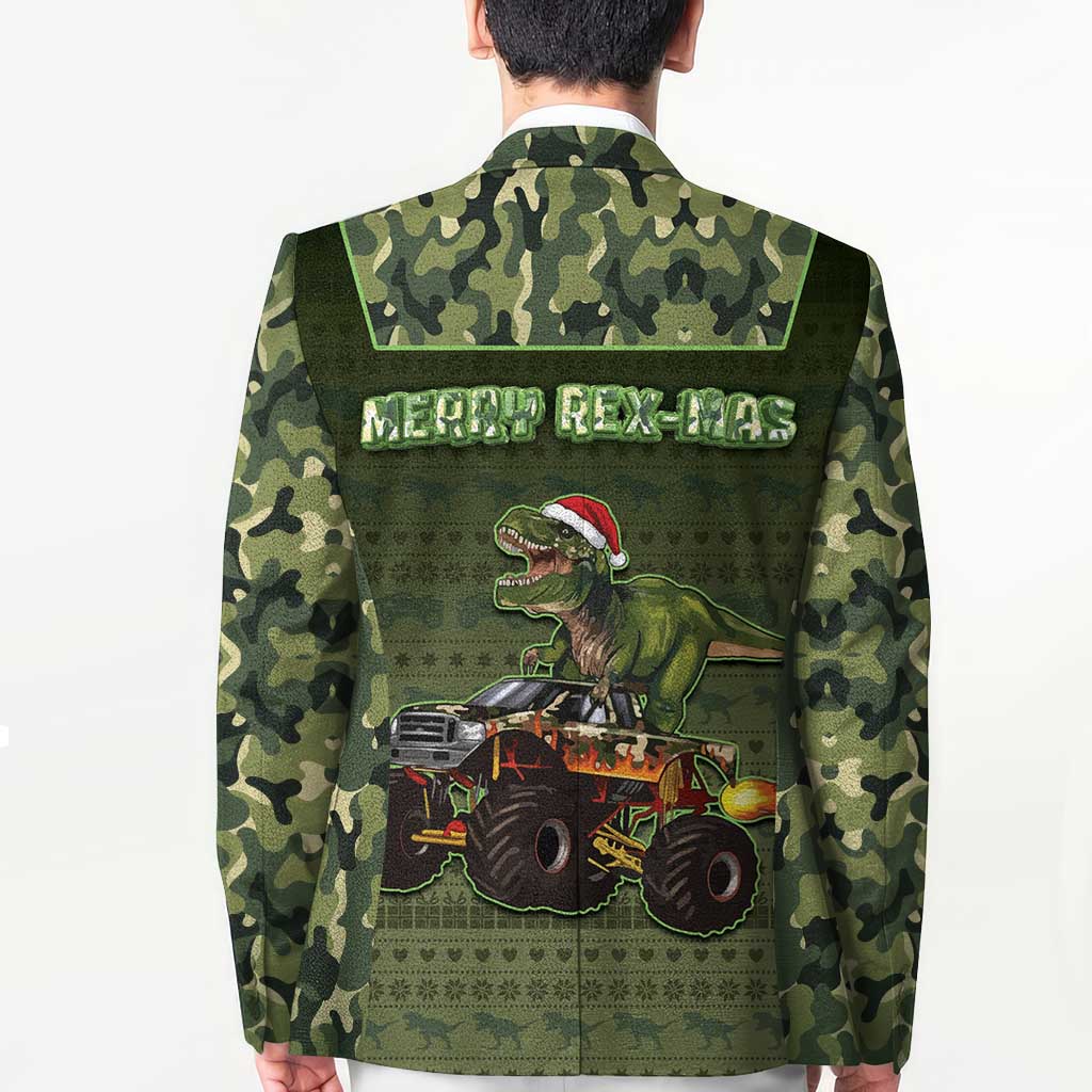 Dinosaur Christmas Blazer Merry Rexmas - Wonder Print Shop