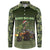 Dinosaur Christmas Button Sweatshirt Merry Rexmas - Wonder Print Shop