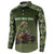 Dinosaur Christmas Button Sweatshirt Merry Rexmas - Wonder Print Shop