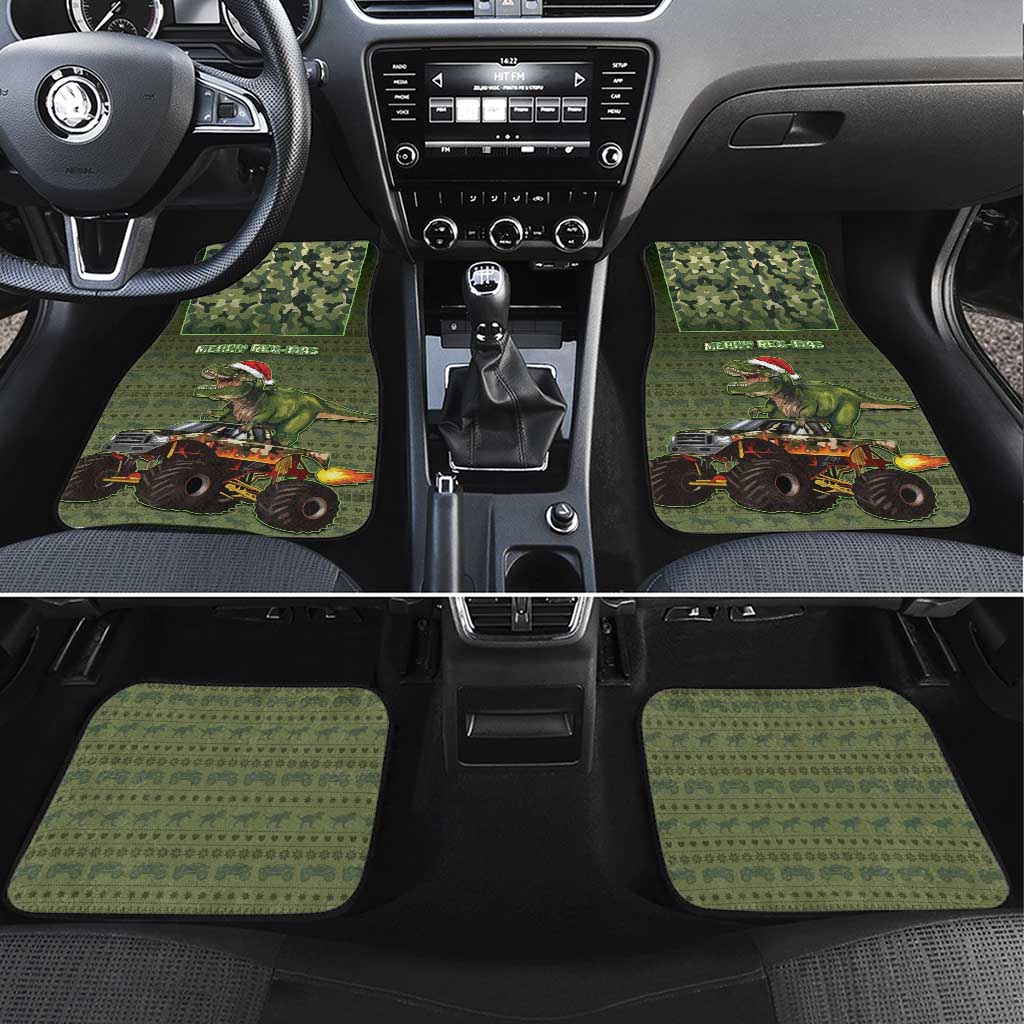 Dinosaur Christmas Car Mats Merry Rexmas - Wonder Print Shop