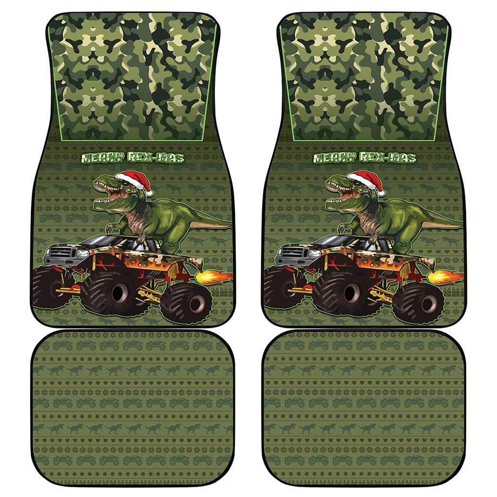 Dinosaur Christmas Car Mats Merry Rexmas - Wonder Print Shop