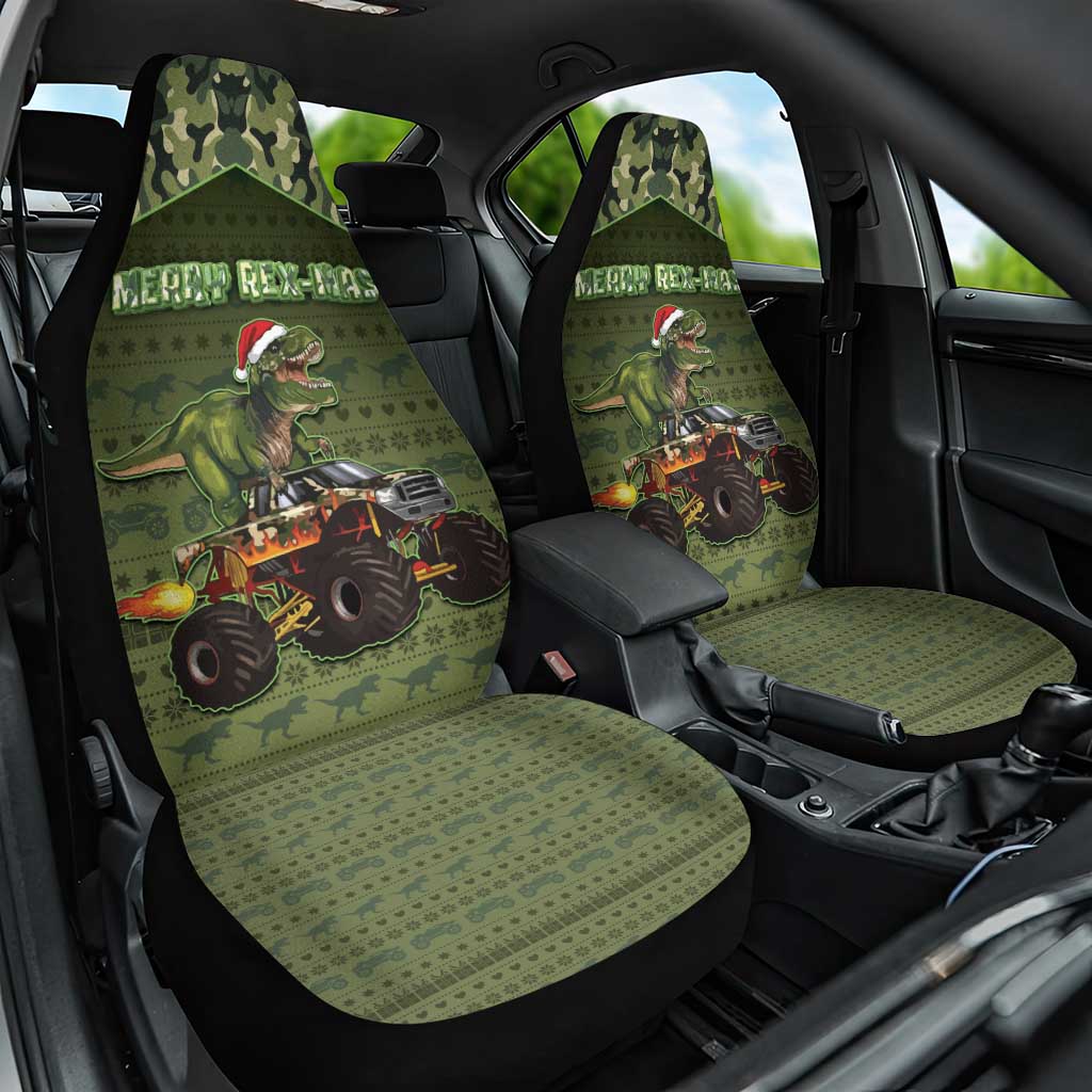 Dinosaur Christmas Car Seat Cover Merry Rexmas - Wonder Print Shop