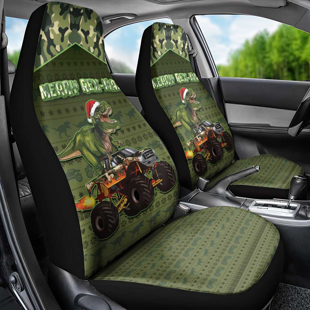 Dinosaur Christmas Car Seat Cover Merry Rexmas - Wonder Print Shop