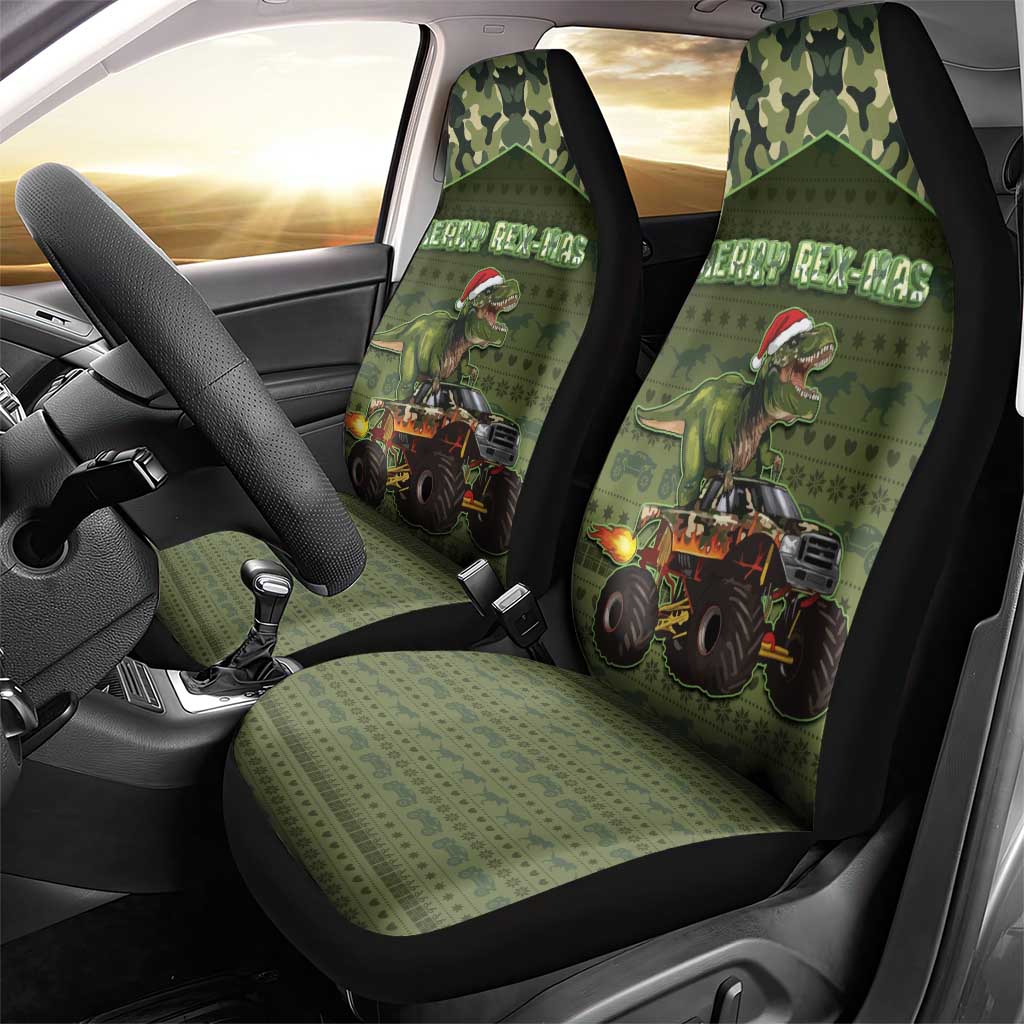Dinosaur Christmas Car Seat Cover Merry Rexmas - Wonder Print Shop