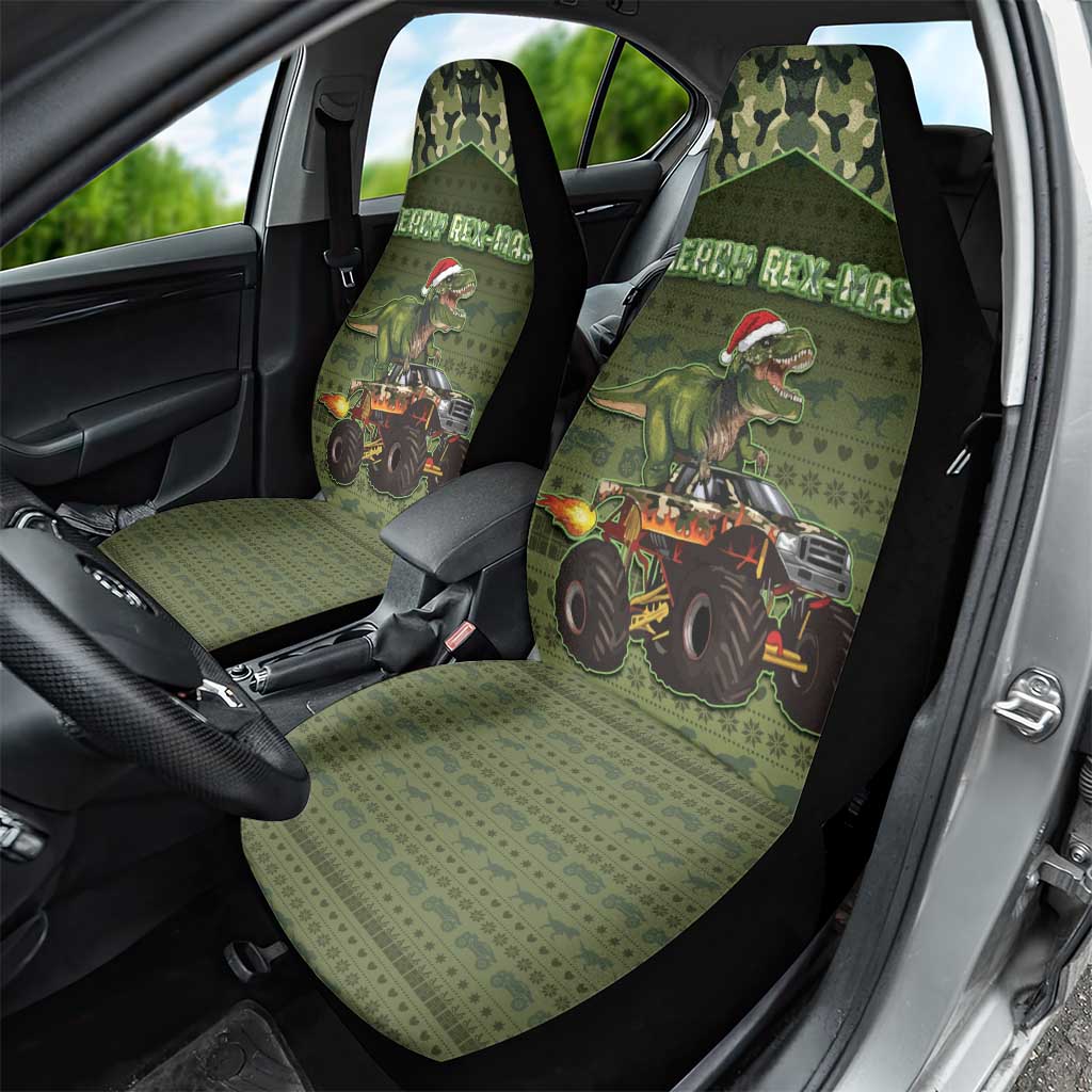 Dinosaur Christmas Car Seat Cover Merry Rexmas - Wonder Print Shop