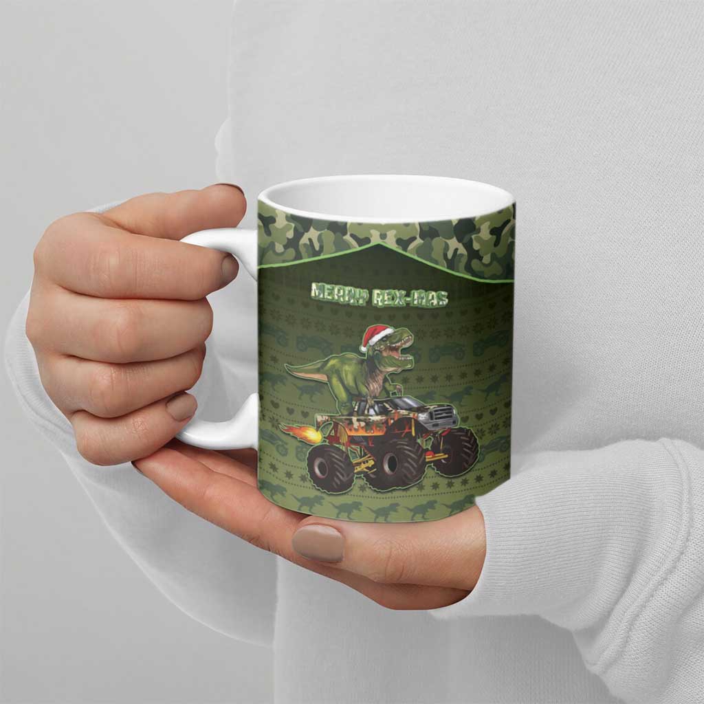 Dinosaur Christmas Ceramic Mug Merry Rexmas - Wonder Print Shop