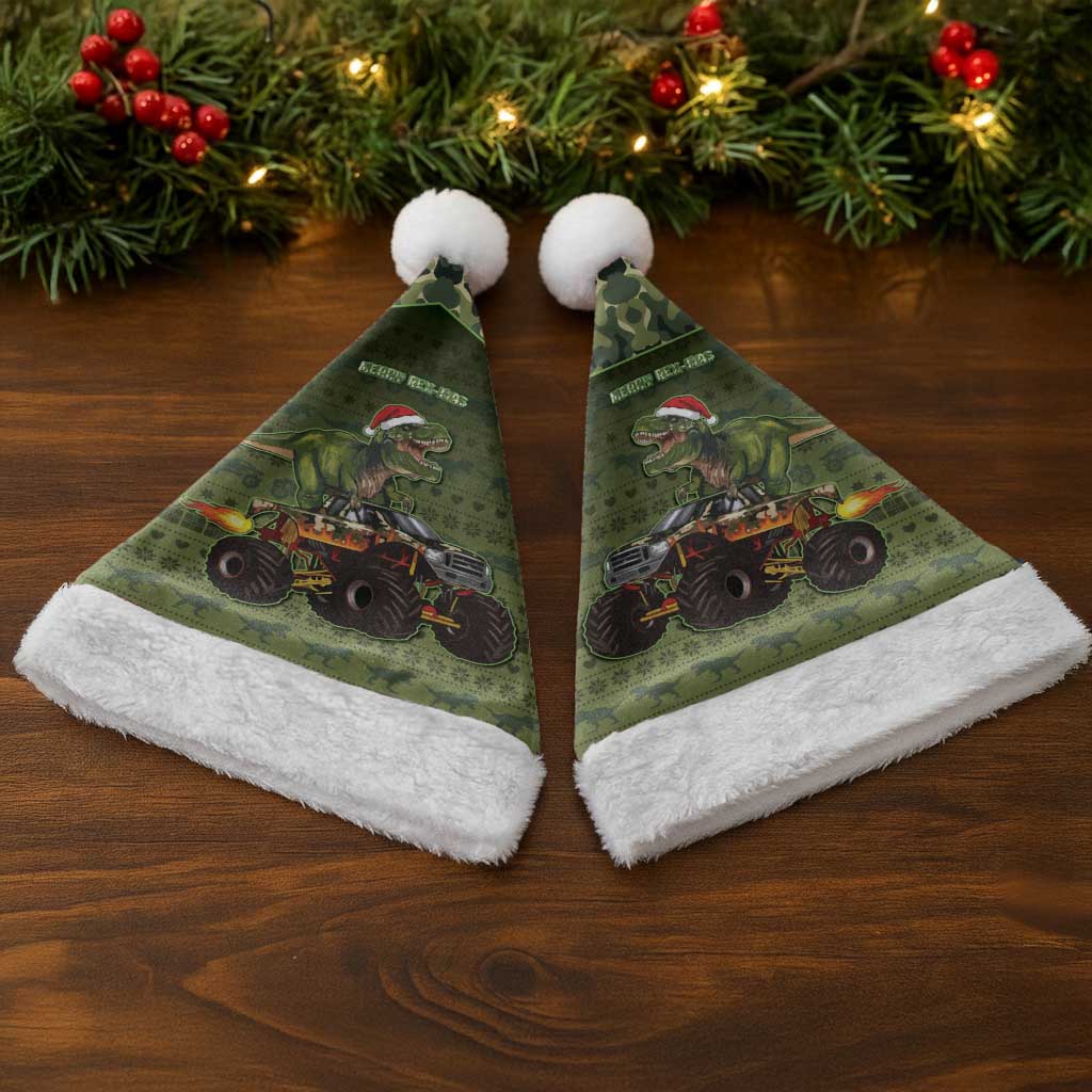 Dinosaur Christmas Santa Hat Merry Rexmas - Wonder Print Shop