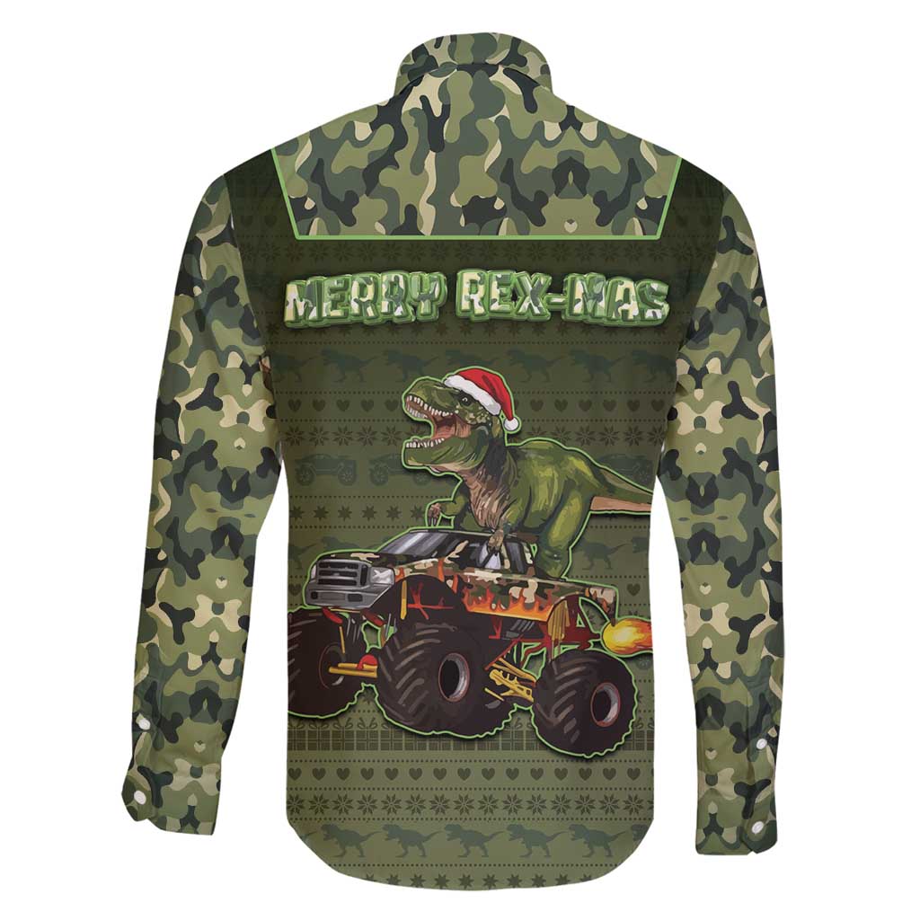 Dinosaur Christmas Family Matching Mermaid Dress and Hawaiian Shirt Merry Rexmas - Wonder Print Shop