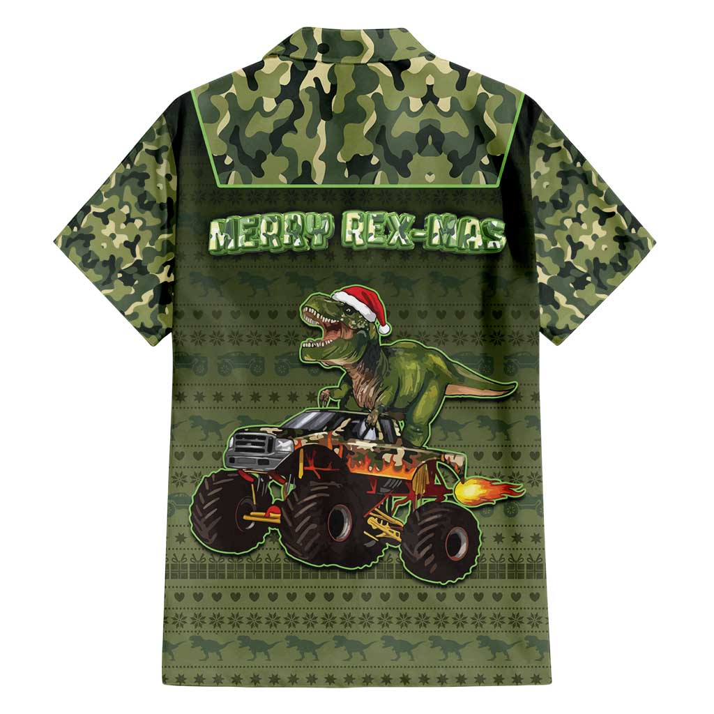 Dinosaur Christmas Family Matching Puletasi and Hawaiian Shirt Merry Rexmas - Wonder Print Shop