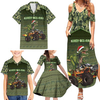 Dinosaur Christmas Family Matching Summer Maxi Dress and Hawaiian Shirt Merry Rexmas - Wonder Print Shop