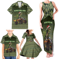 Dinosaur Christmas Family Matching Tank Maxi Dress and Hawaiian Shirt Merry Rexmas - Wonder Print Shop
