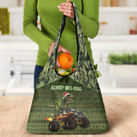 Dinosaur Christmas Grocery Bag Merry Rexmas - Wonder Print Shop