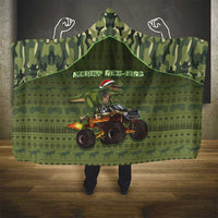 Dinosaur Christmas Hooded Blanket Merry Rexmas - Wonder Print Shop