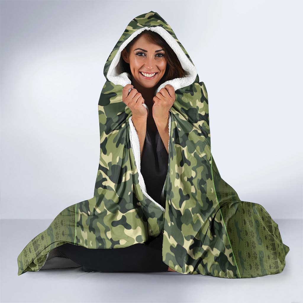 Dinosaur Christmas Hooded Blanket Merry Rexmas - Wonder Print Shop