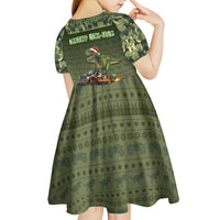 Dinosaur Christmas Kid Short Sleeve Dress Merry Rexmas - Wonder Print Shop