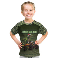 Dinosaur Christmas Kid T Shirt Merry Rexmas - Wonder Print Shop