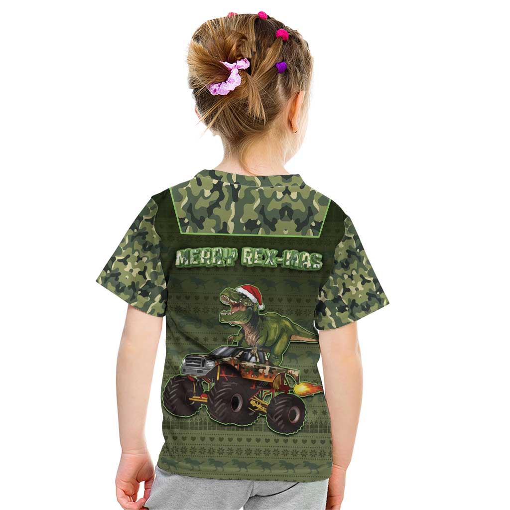 Dinosaur Christmas Kid T Shirt Merry Rexmas - Wonder Print Shop