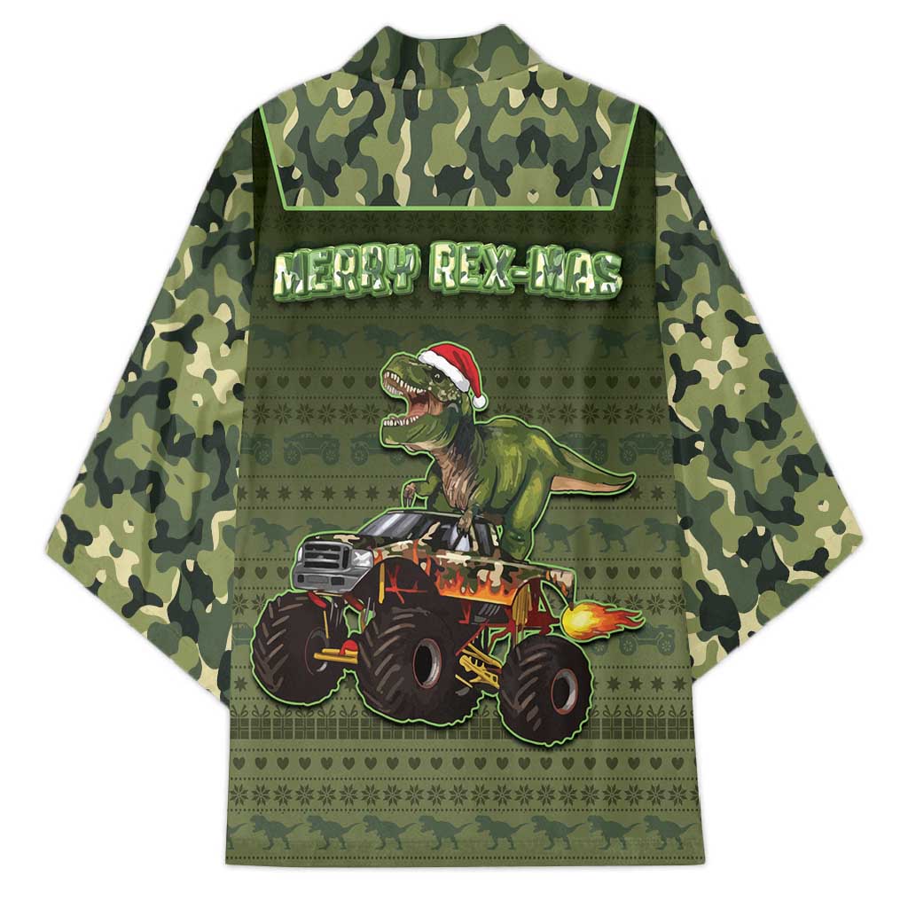 Dinosaur Christmas Kimono Merry Rexmas - Wonder Print Shop