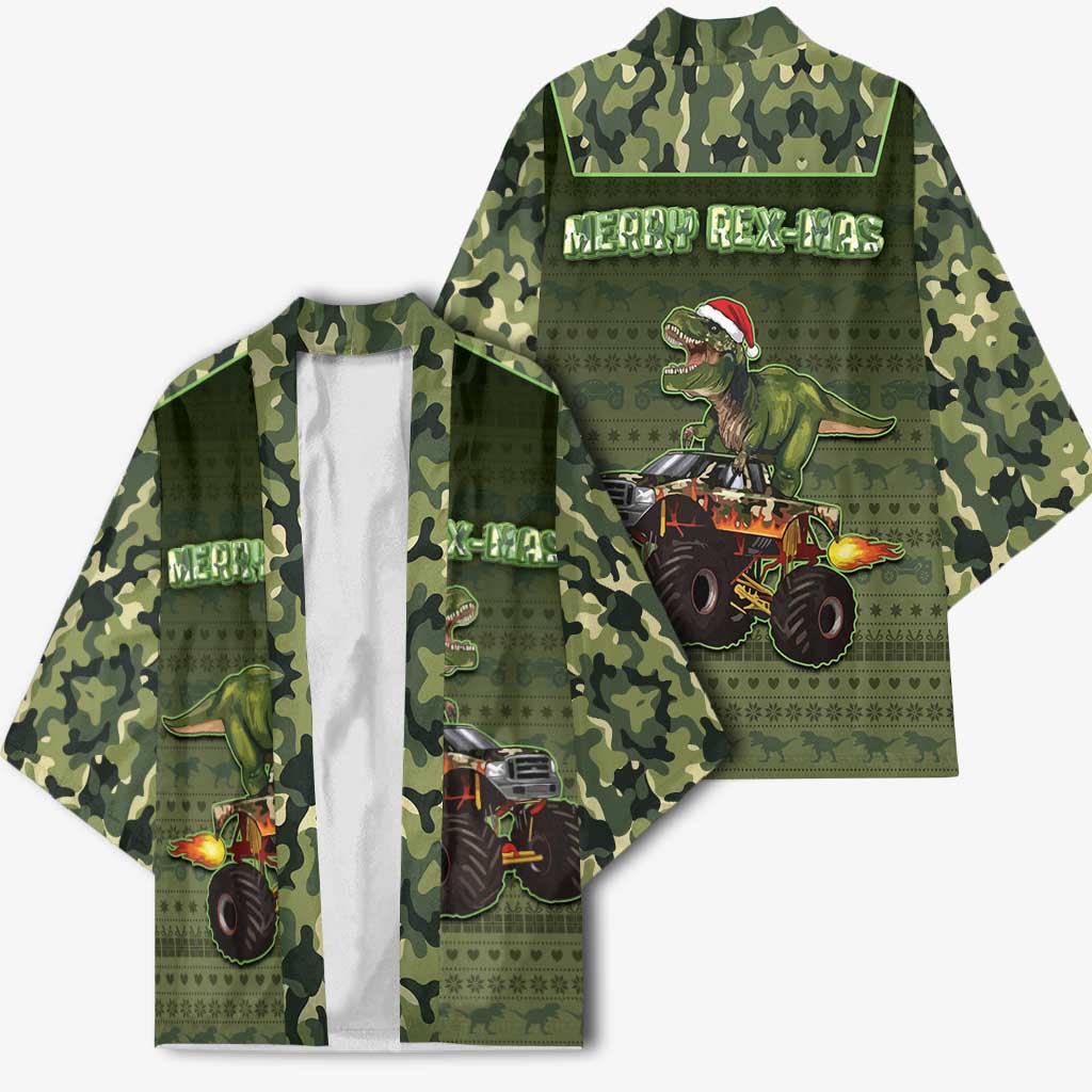Dinosaur Christmas Kimono Merry Rexmas - Wonder Print Shop