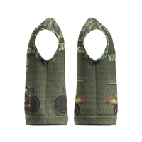 Dinosaur Christmas Knitted V-Neck Vest Merry Rexmas - Wonder Print Shop