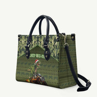 Dinosaur Christmas Leather Bag Merry Rexmas - Wonder Print Shop