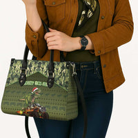Dinosaur Christmas Leather Bag Merry Rexmas - Wonder Print Shop