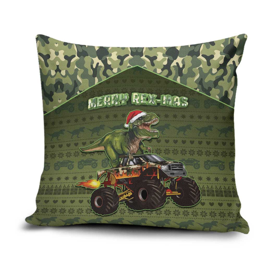 Dinosaur Christmas Pillow Cover Merry Rexmas - Wonder Print Shop