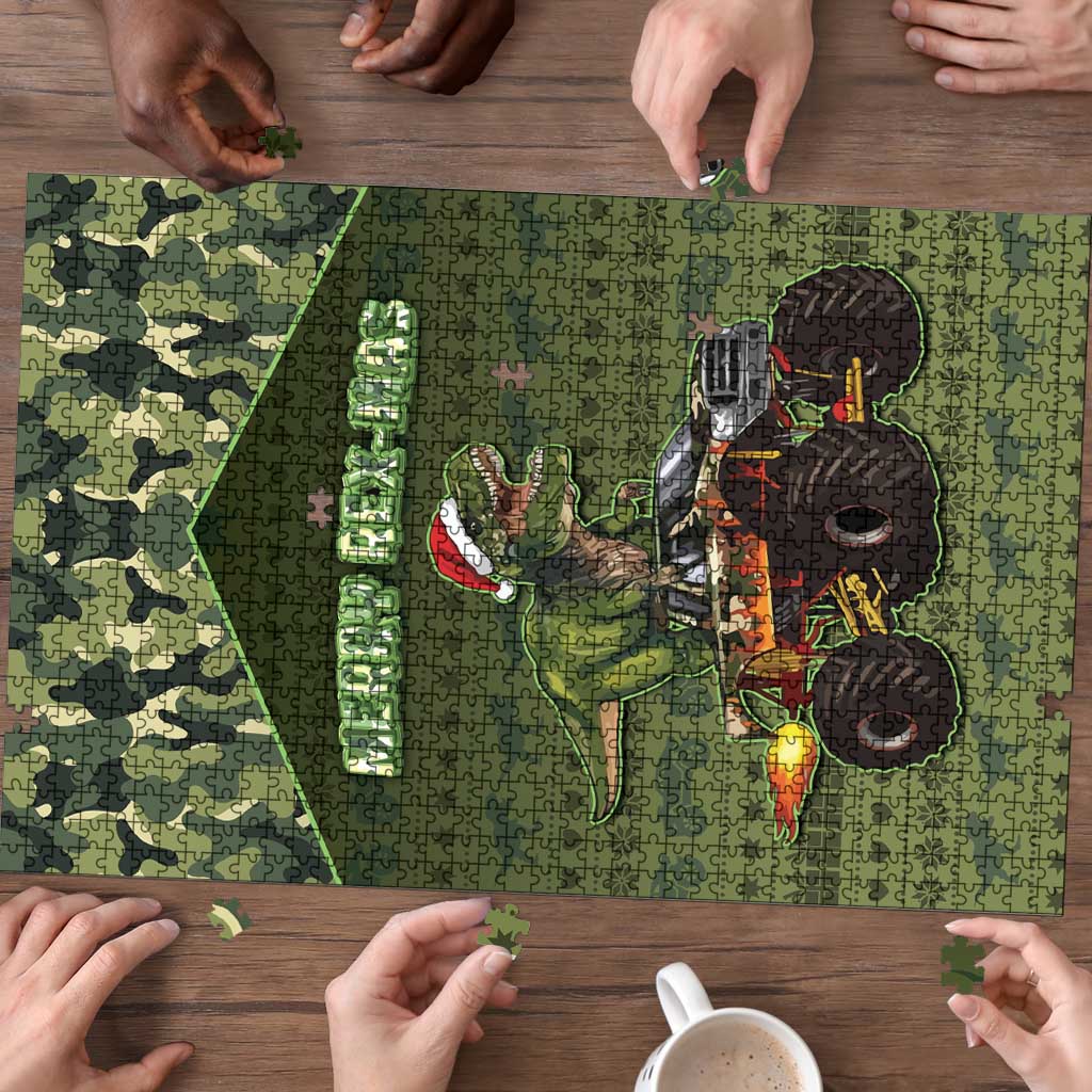 Dinosaur Christmas Puzzle Merry Rexmas - Wonder Print Shop