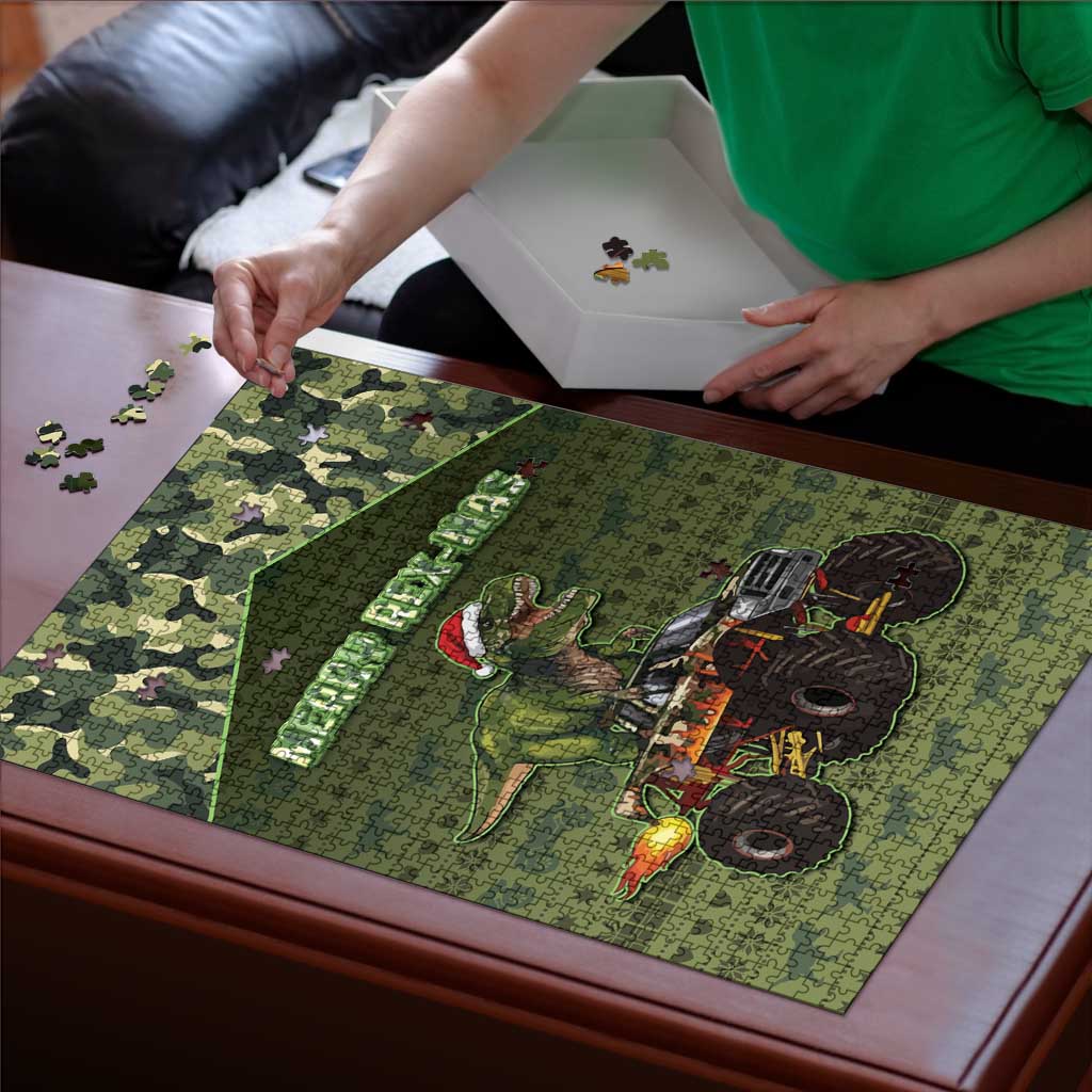 Dinosaur Christmas Puzzle Merry Rexmas - Wonder Print Shop