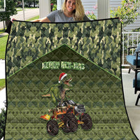 Dinosaur Christmas Quilt Merry Rexmas - Wonder Print Shop