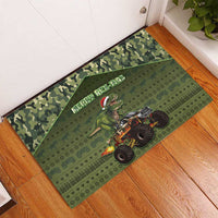 Dinosaur Christmas Rubber Doormat Merry Rexmas - Wonder Print Shop