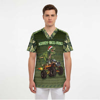 Dinosaur Christmas Scrub Top Merry Rexmas - Wonder Print Shop