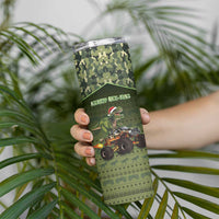 Dinosaur Christmas Skinny Tumbler Merry Rexmas - Wonder Print Shop