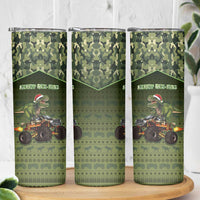 Dinosaur Christmas Skinny Tumbler Merry Rexmas - Wonder Print Shop