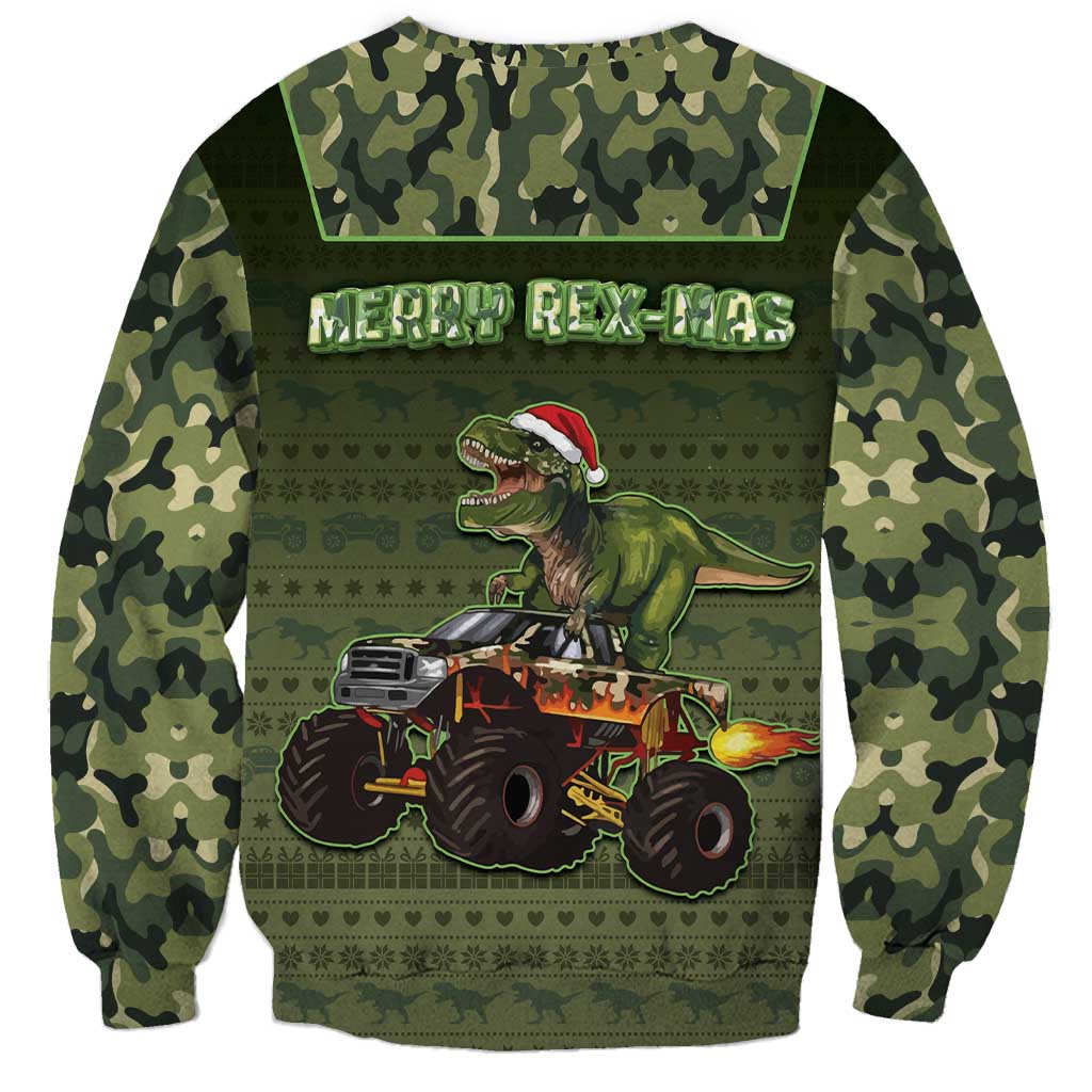 Dinosaur Christmas Sweatshirt Merry Rexmas - Wonder Print Shop