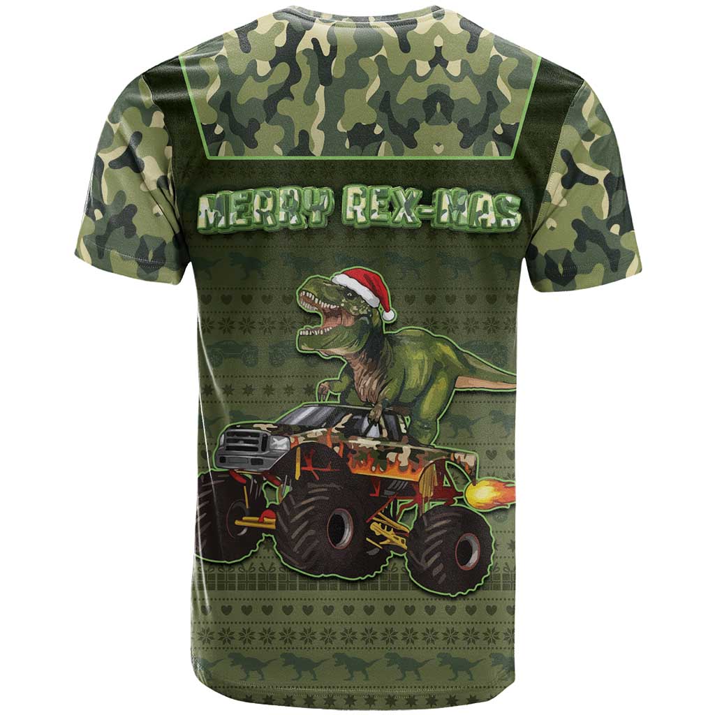 Dinosaur Christmas T Shirt Merry Rexmas - Wonder Print Shop