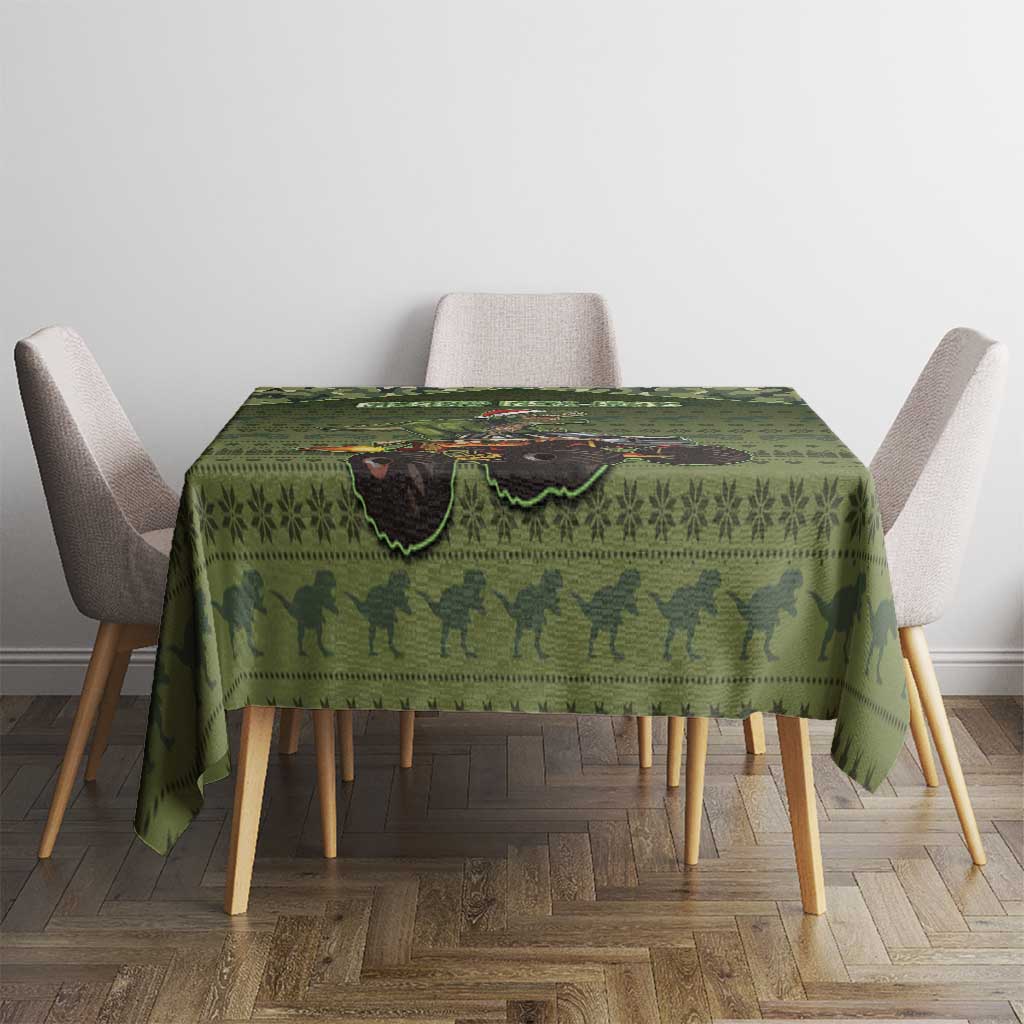 Dinosaur Christmas Tablecloth Merry Rexmas - Wonder Print Shop
