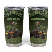 Dinosaur Christmas Tumbler Cup Merry Rexmas - Wonder Print Shop